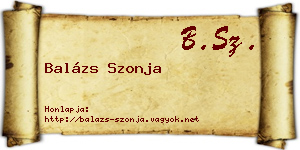 Balázs Szonja névjegykártya