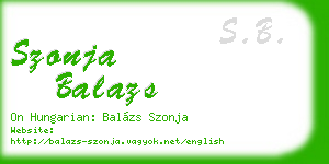 szonja balazs business card